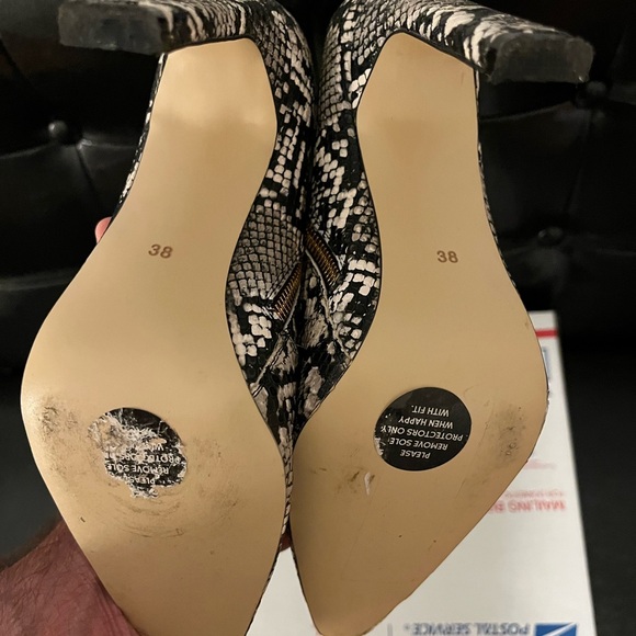 Mistress Rocks Los Angeles Snakeskin Side‎ Zip Ankle Boots Women’s 38 (US 7.5–8) - Picture 6 of 7